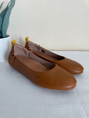 New FitFlop Allegro Women's Tan/Brown Leather Orthotic Ballet Flats